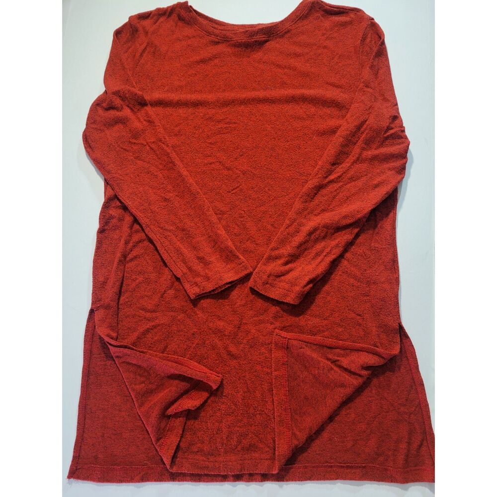 Old Navy Women's Small Heathered Rust Red Long Sl Sz S #-103